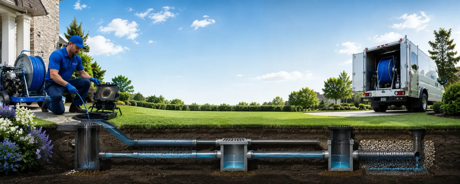 Outdoor drain cleaning information for Maywood, MO